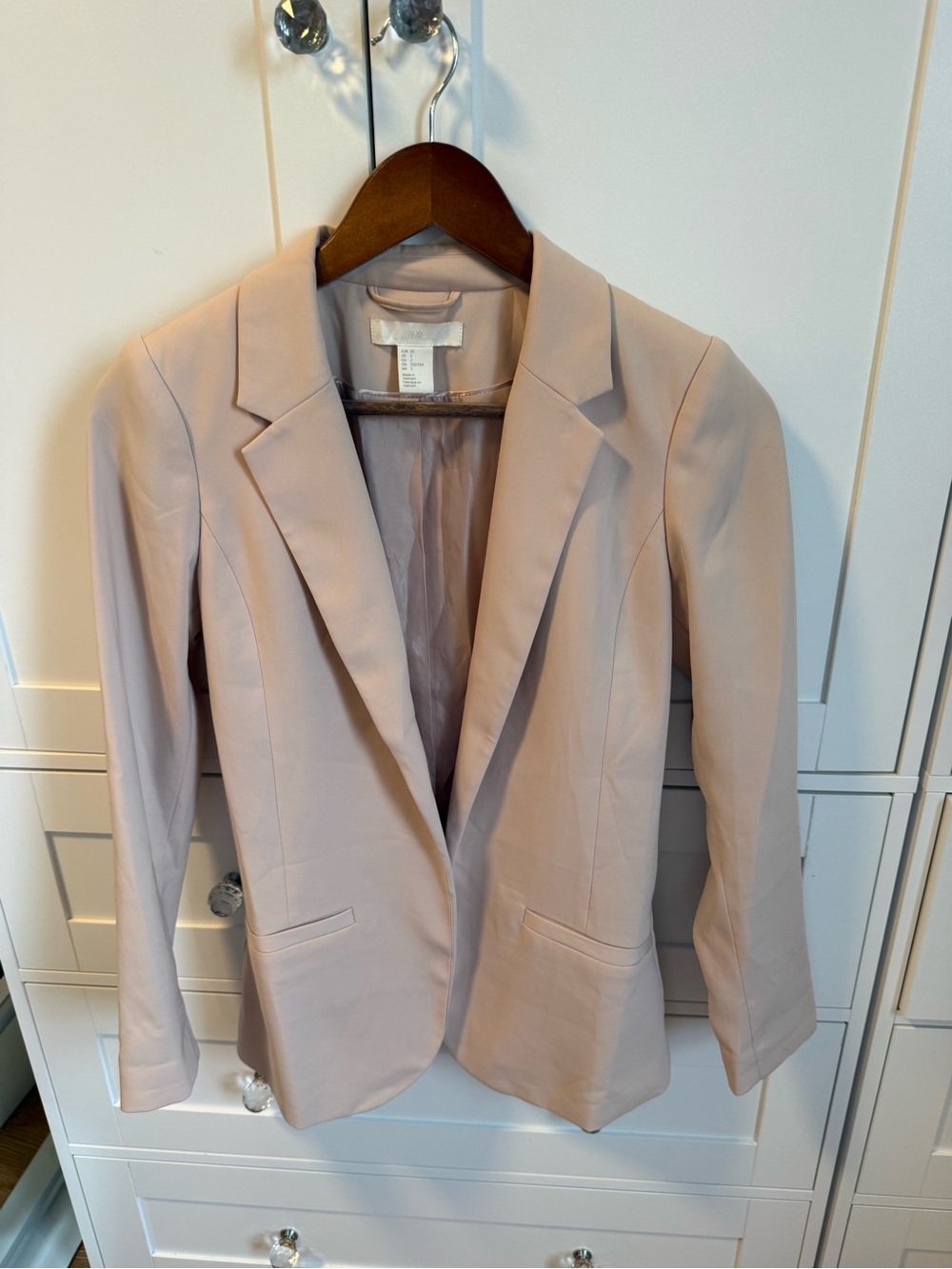 H&M Light Blush Pink Tailored Blazer